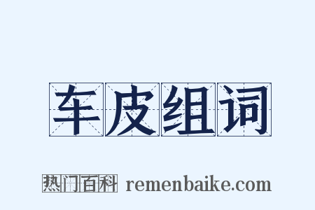 车皮组词是什么意思的图片